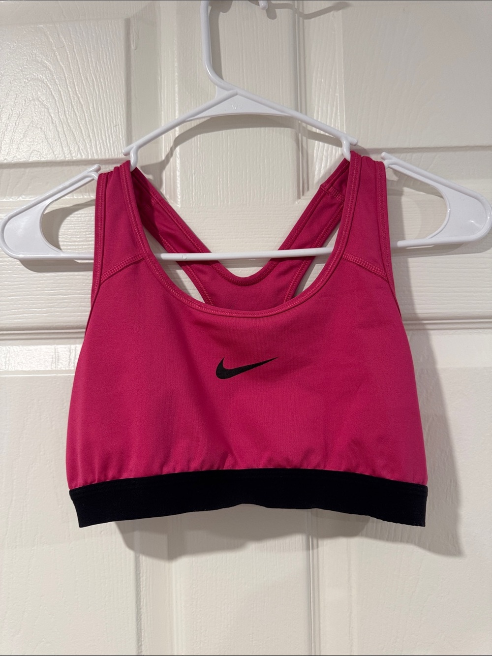 Nike Hot Pink Racerback Sports Bra with Black Band